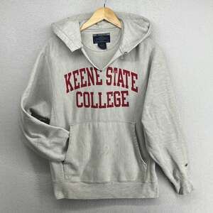 KEENE STATE Hoodie Mens S CHAMPION Reverse Weave Owls College NH Y2K Gray
